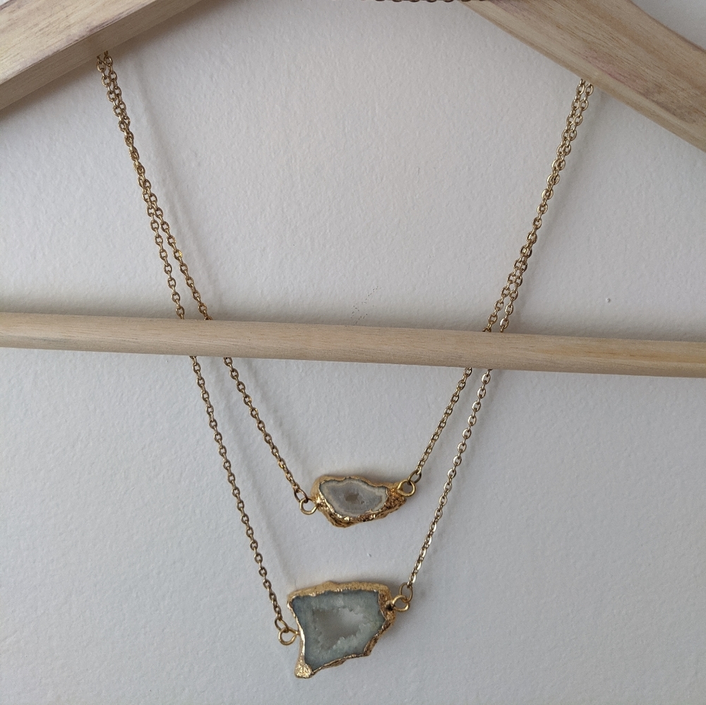Geode Double Strand Necklace - Picture 3 of 3